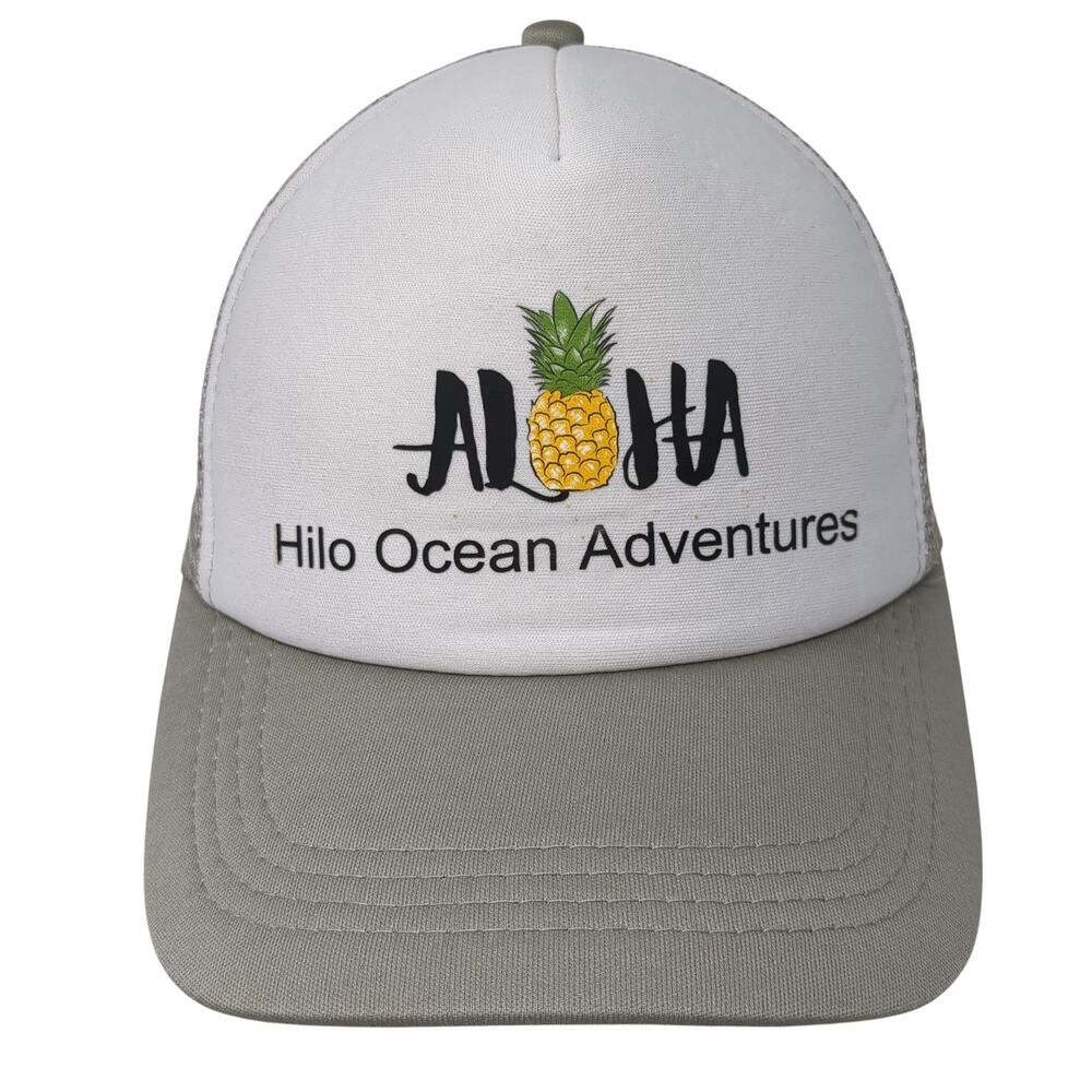 Aloha Hilo Ocean Adventures Snapback Trucker Hat Gray One Size Outdoor